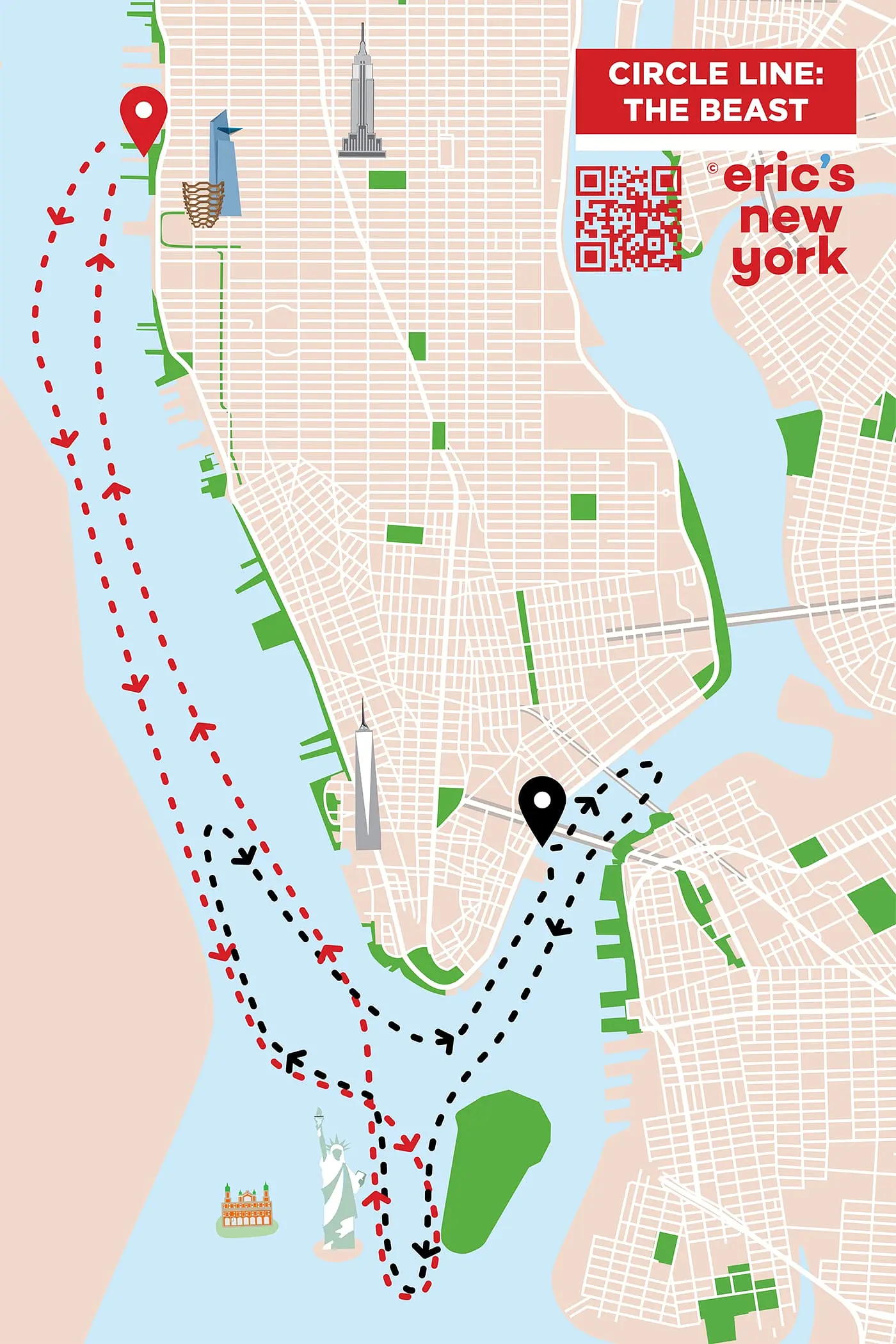Circle Line The Beast i New York - Rute