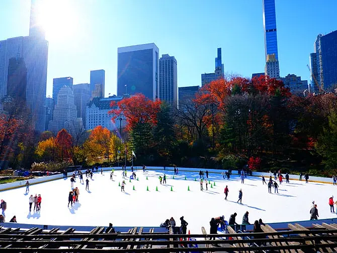 Gå på skøyter i New York - Central Park