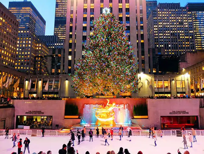 Gå på skøyter i New York - Gå på skøyter ved Rockefeller Center