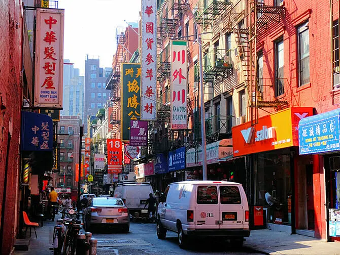 Ting å gjøre i Chinatown New York - Typisk bygning