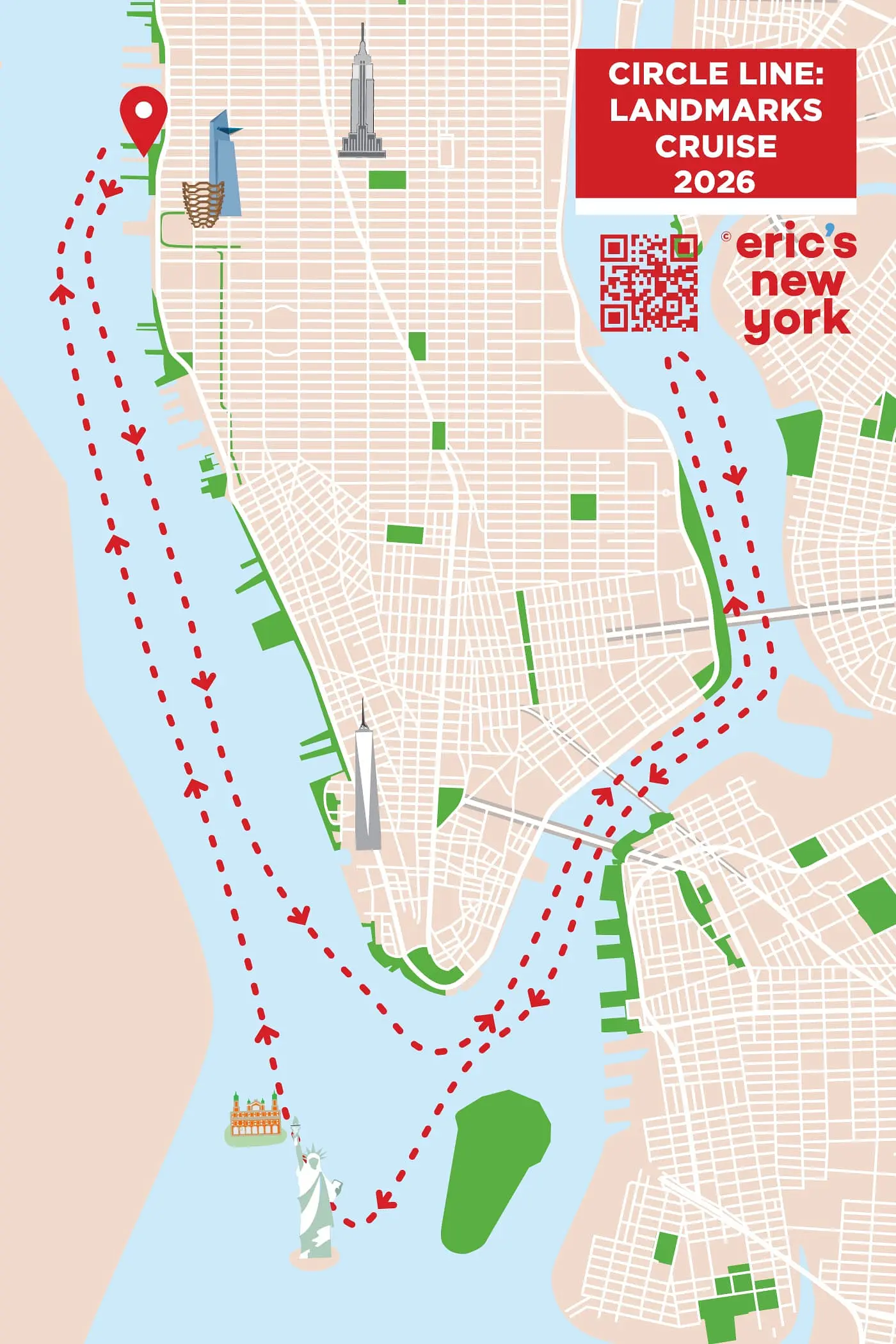 Circle Line Landmarks Cruise - Rute