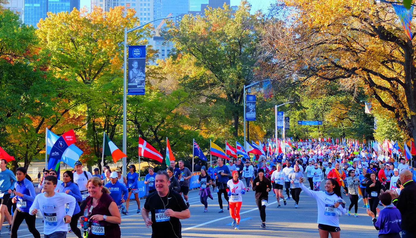 New York Marathon - Løpere i Central Park
