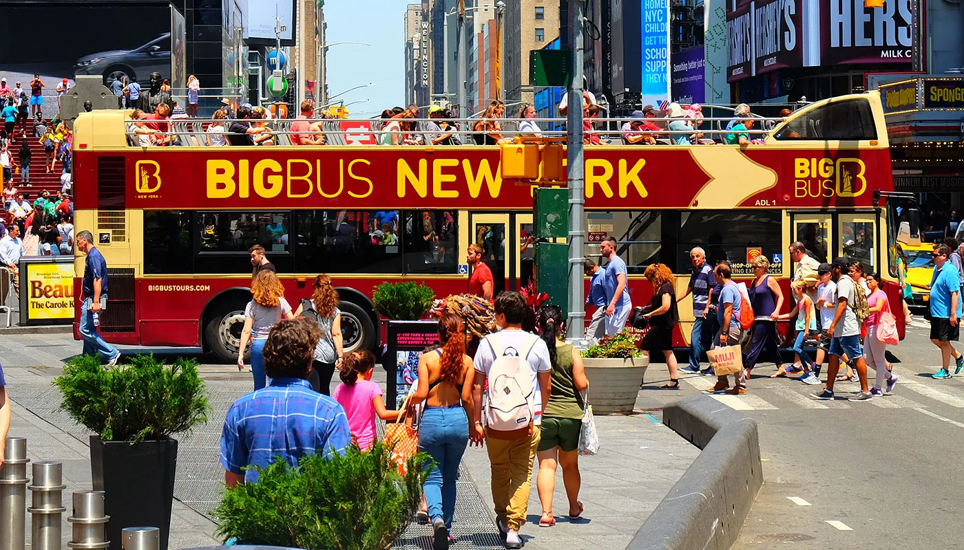 Big Bus i New York - Krysser Times Square