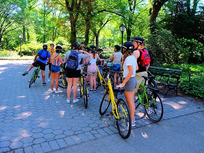 Central Park i New York - Sykkeltur
