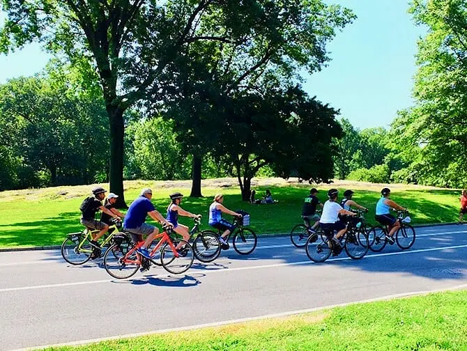 Central Park i New York - Sykling