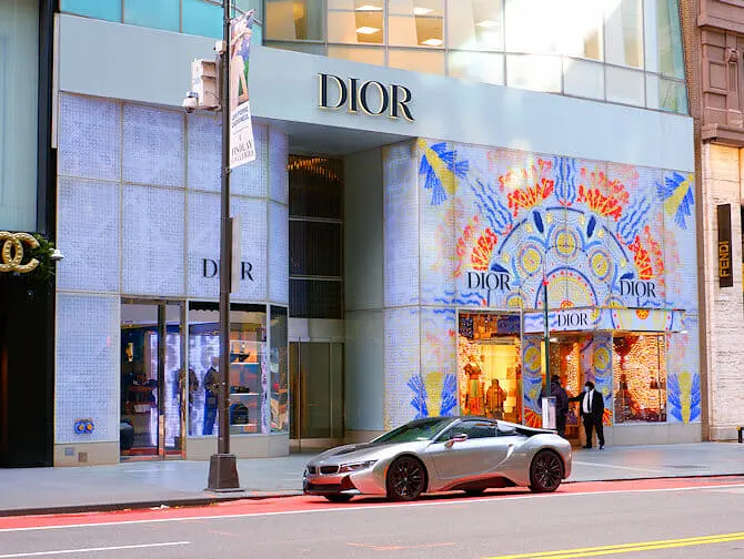 Shopping på Upper East Side i New York - Vindusutstilling