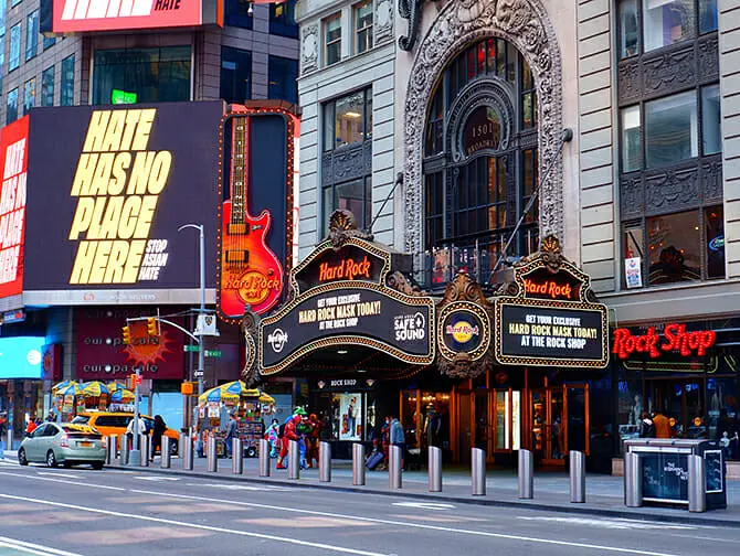 Tema-restauranter i New York - Hard Rock Cafe