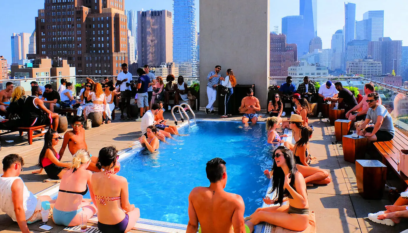 Rooftop barer i New York