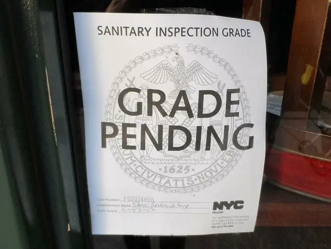 Hygiene på restauranter i New York - Avventer karakter