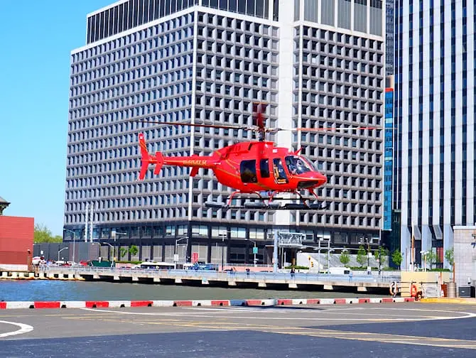 Helikoptertur og ruter i New York