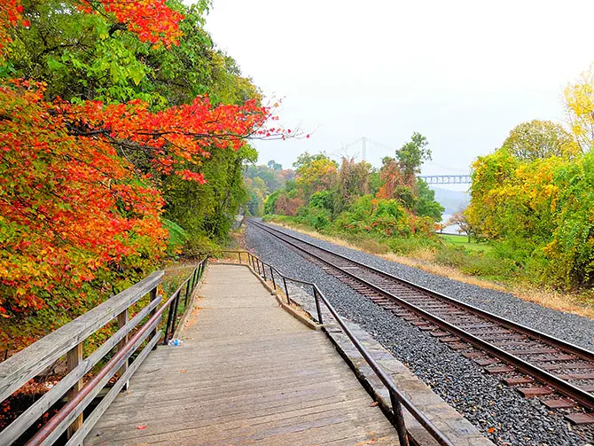 Bear Mountain i New York dagstur Togspor