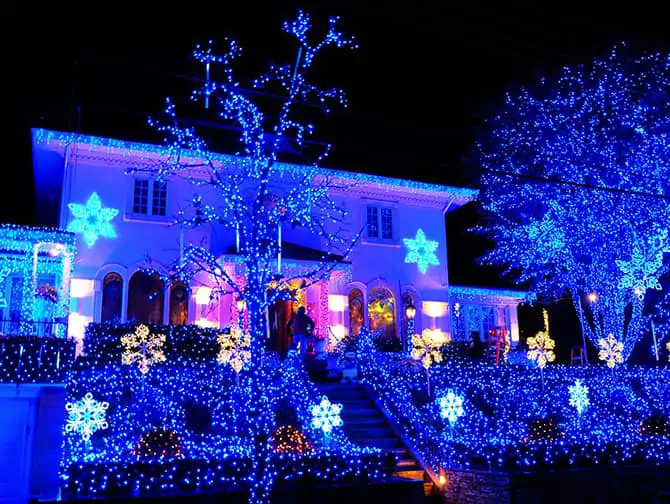 Dyker Heights Christmas Lights - Blålys
