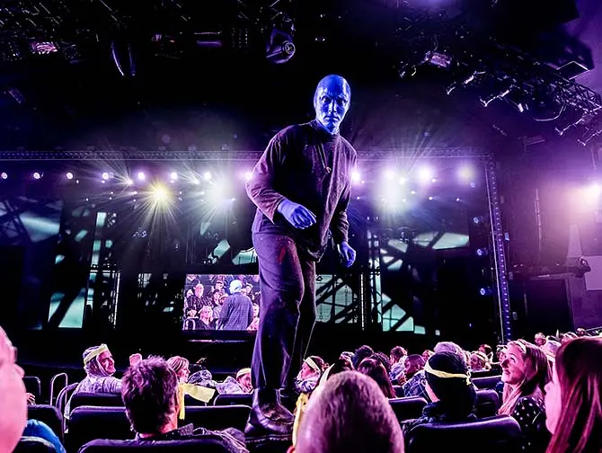Blue Man Group i New York tickets - Blue Man på stolene