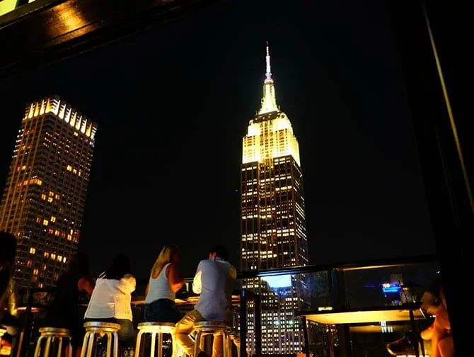 Guidet tur til rooftop barer i New York