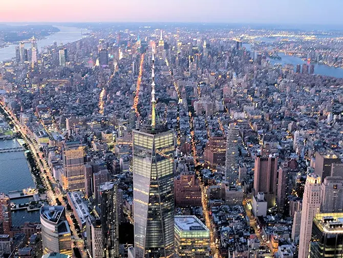 New York helikoptertur om kvelden - Freedom Tower