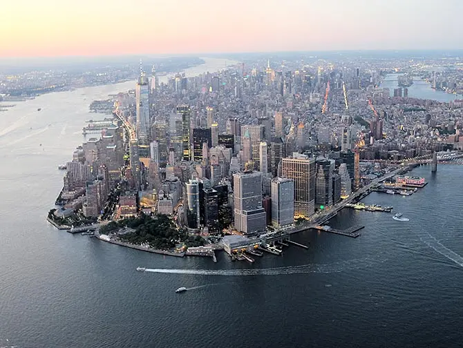 New York helikoptertur om kvelden - Manhattan