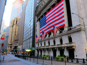 Lower Manhattan og the Financial District i New York