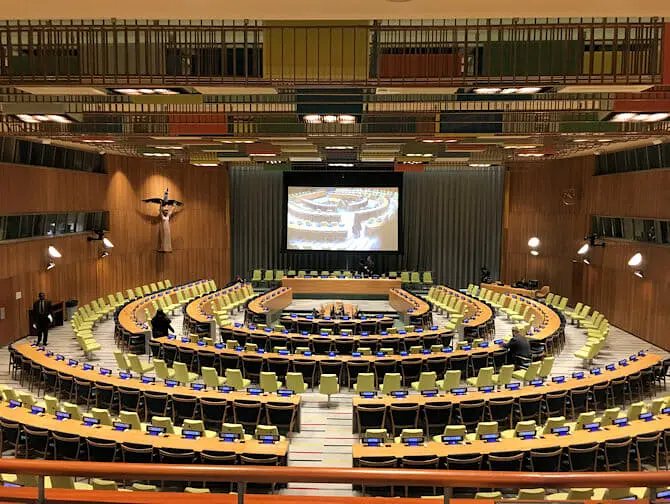 De forente nasjoner i New York Trusteeship Council Chamber