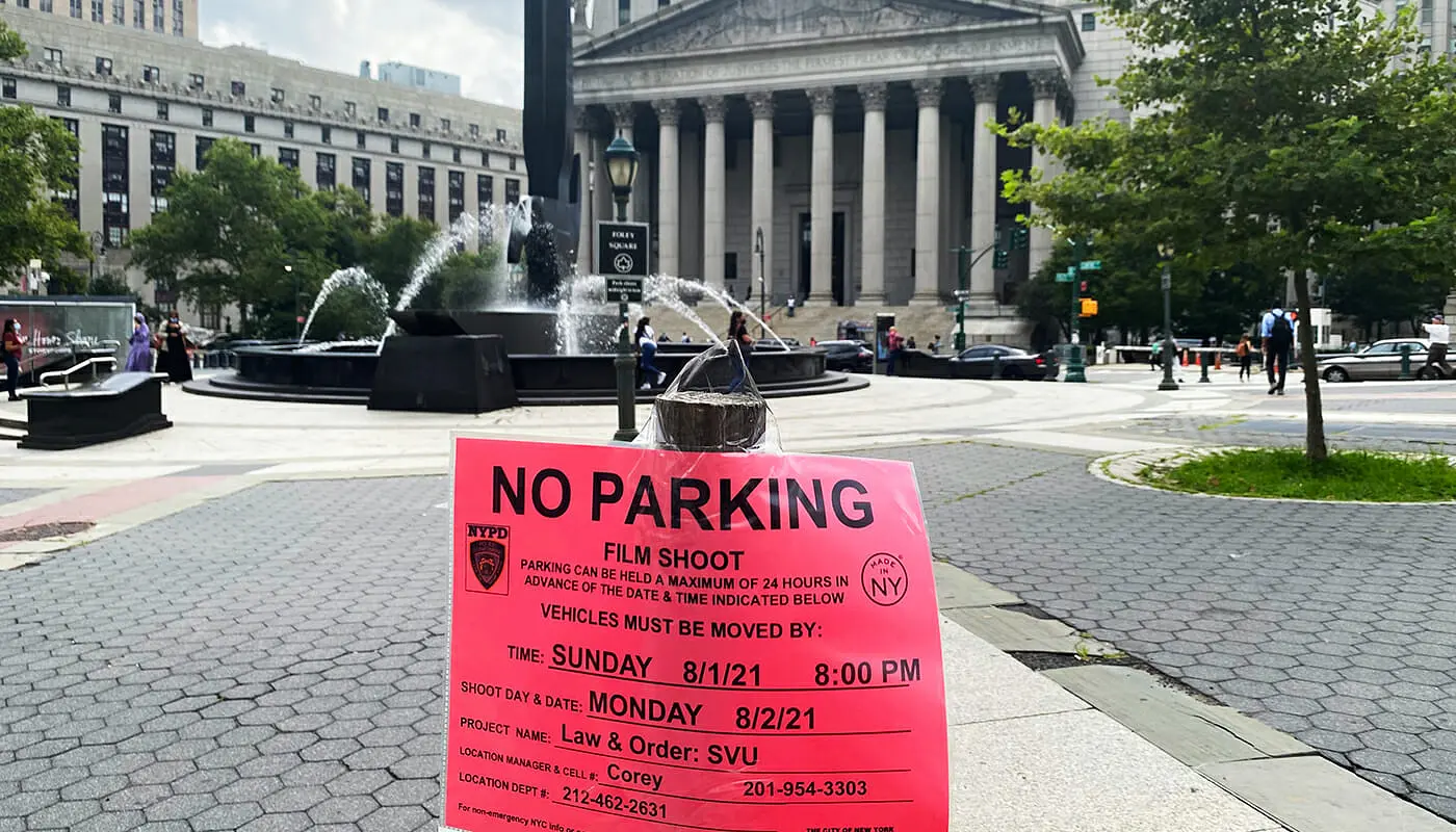Steder for filminnspilling i New York - Parkering forbudt