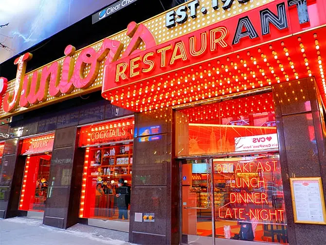 Beste ostekake i New York - Junior's Resaturant