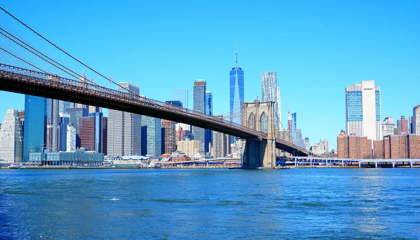 Manhattan i New York - Brooklyn Bridge