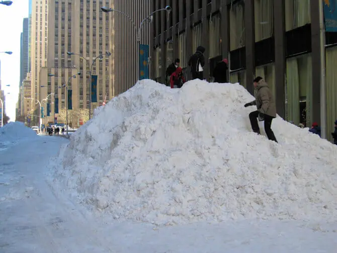 Snø i New York - snø