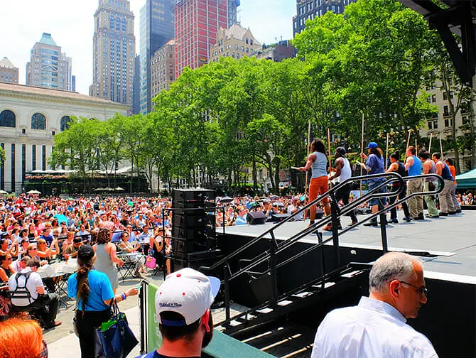 Bryant Park i New York - Broadway