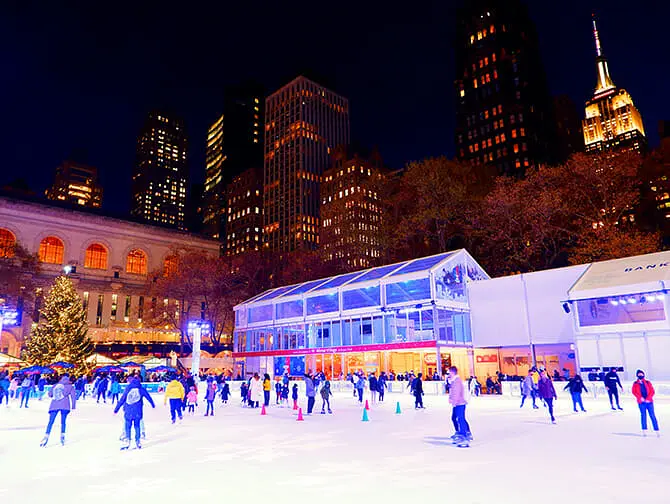 Bryant Park i New York - Skøytebane