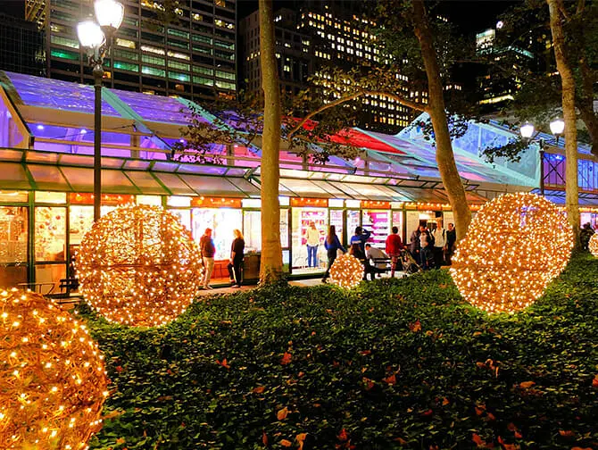 Bryant Park i New York - Winter Village