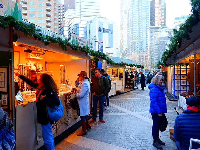 Julemarked i New York - Julemarkedet på Columbus Circle