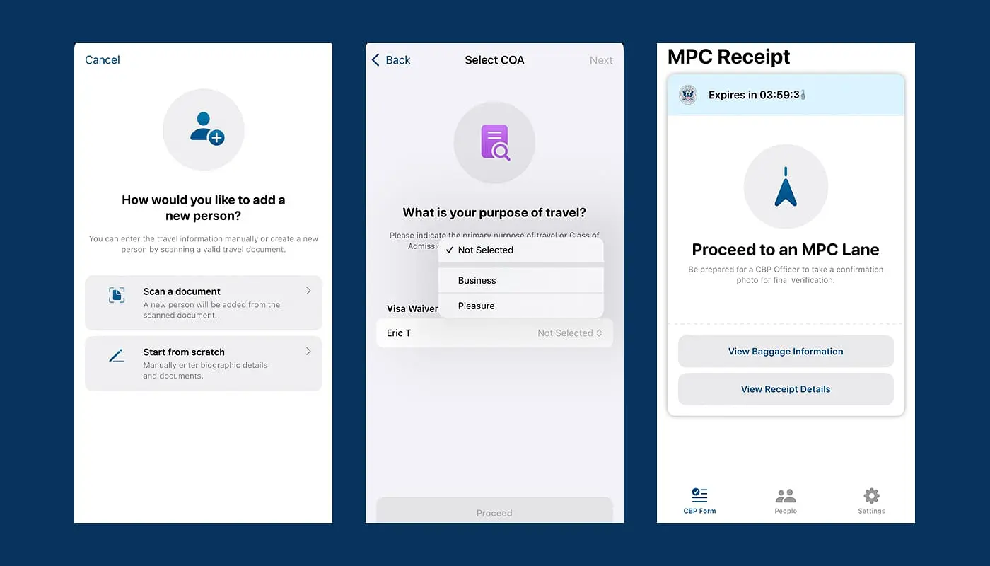 App for mobil passkontroll i New York - Stegene