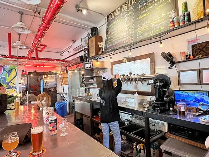 Bryggerier i New York - Inne i Rockaway Brewing Company