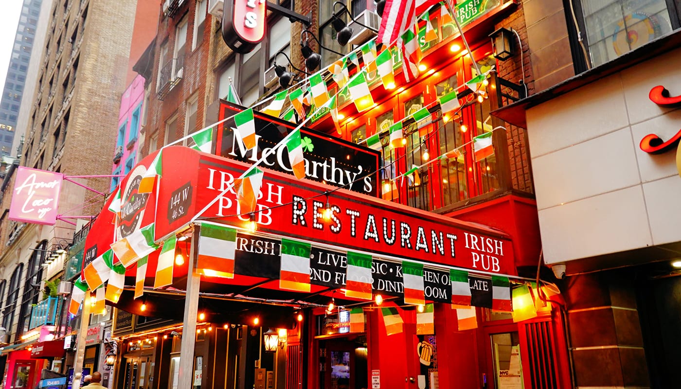 St. Patrick's Day i New York - Irsk bar