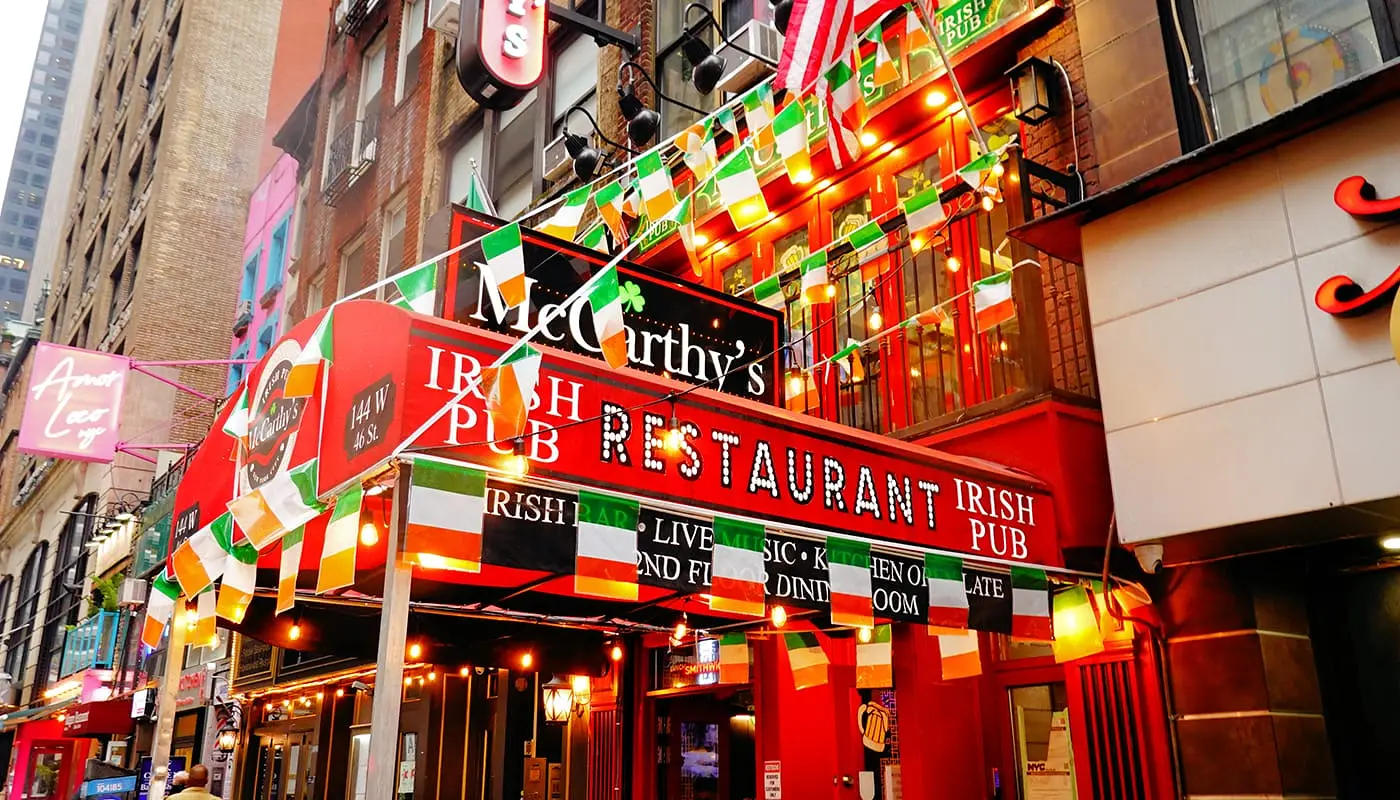 St. Patrick's Day i New York - Irsk bar
