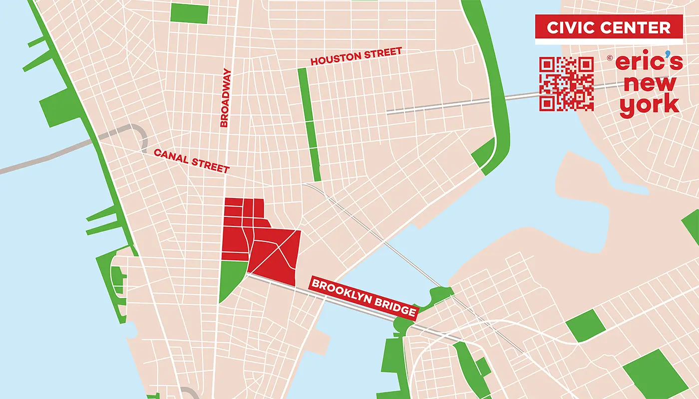 Civic Center i New York - Gratis Kart