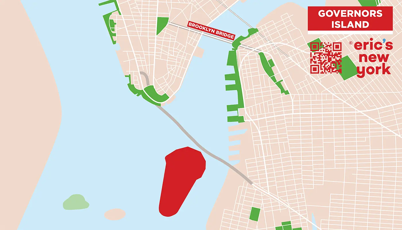 Governors Island i New York - Gratis Kart