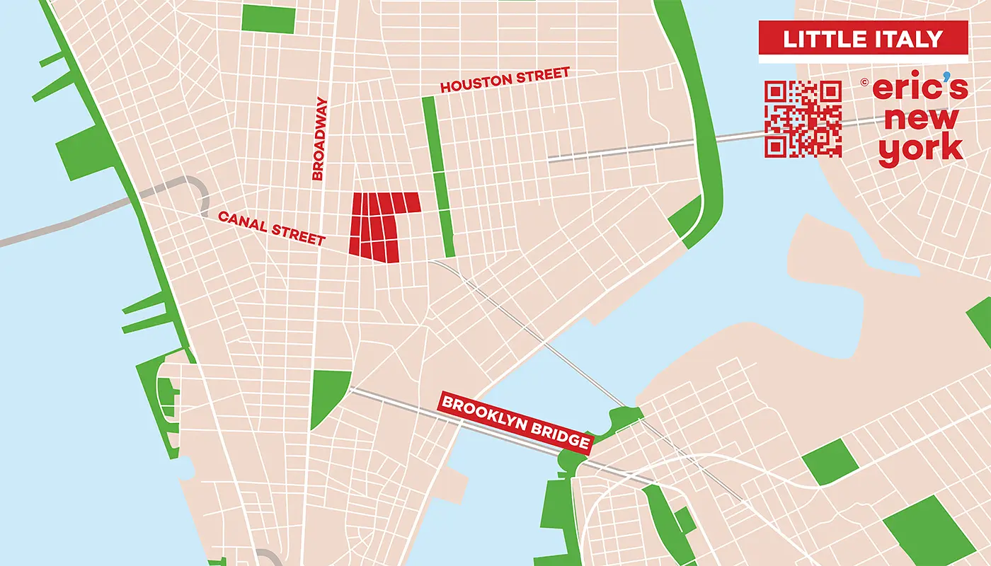 Little Italy i New York - Gratis Kart