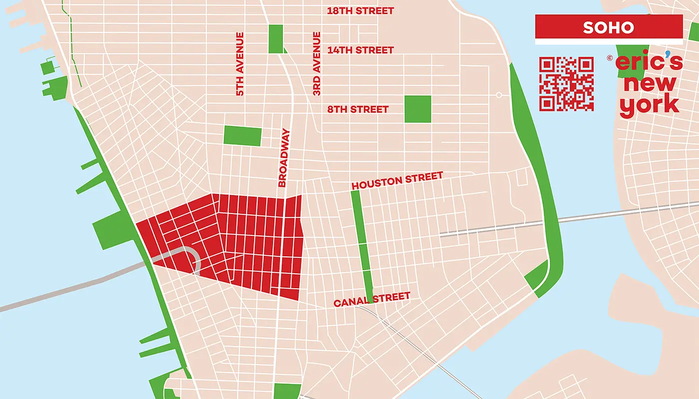 SoHo i New York - Gratis Kart