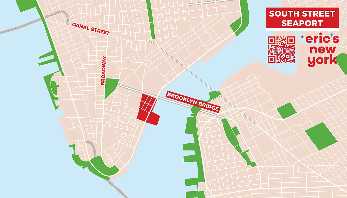 South Street Seaport i New York - Gratis Kart
