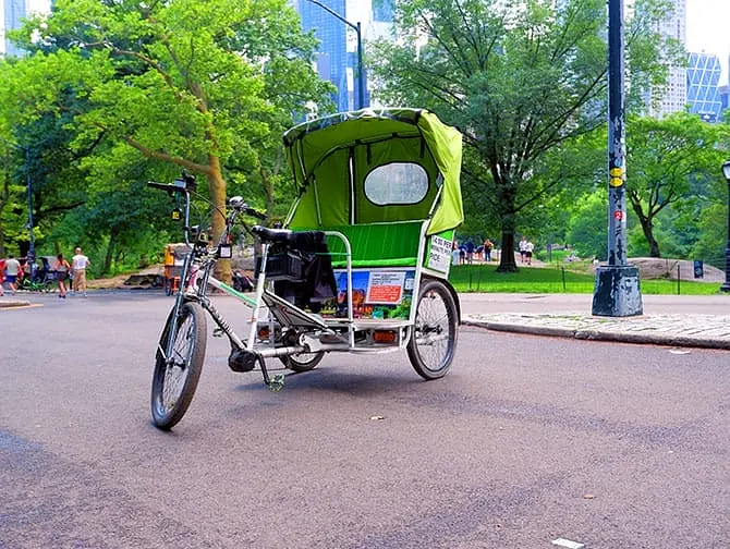 Tur med sykkeltaxi i New York