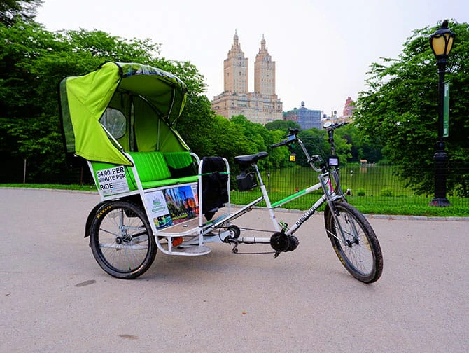 Tur med sykkeltaxi i New York - Central Park