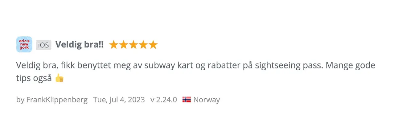 App review - NO 2