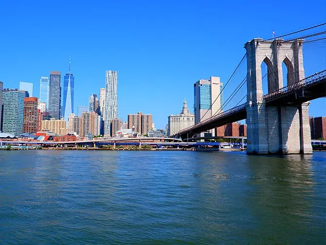 Å ta bilder i New York - Brooklyn Bridge