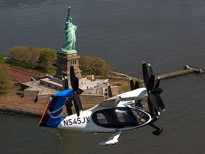 Elektrisk lufttaxi fra JFK til Manhattan- Transfer and Sightseeing in one