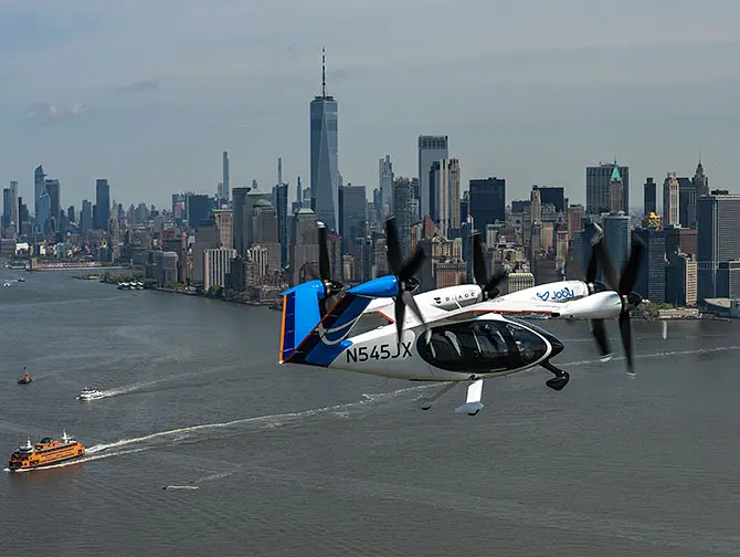Elektrisk lufttaxi fra JFK til Manhattan