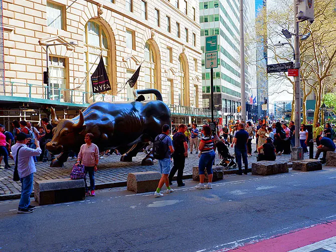 Charging Bull statuen i New York - Attraksjon på Lower Manhattan
