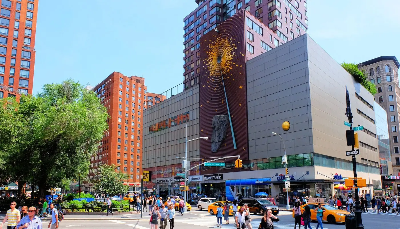 Union Square i New York - Livlig torg