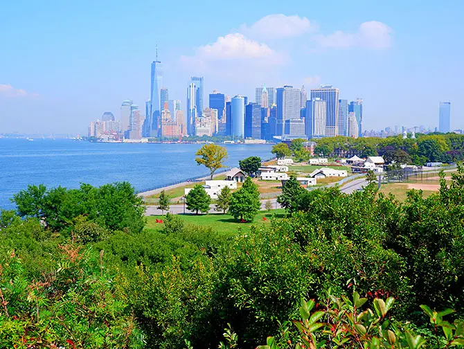 Vandrerute på Governors Island i New York